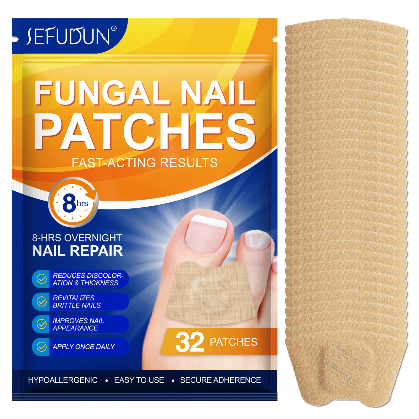 Nail repair patches application