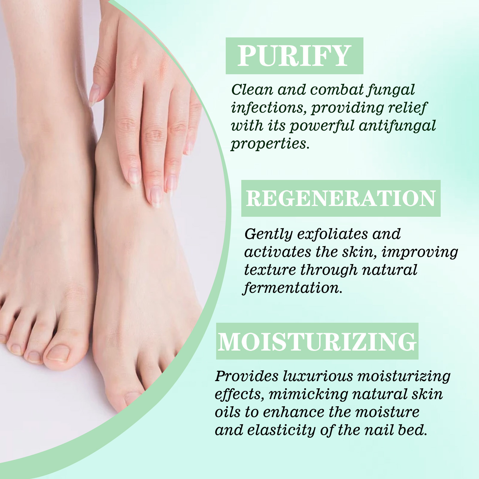 Herbal foot cream application
