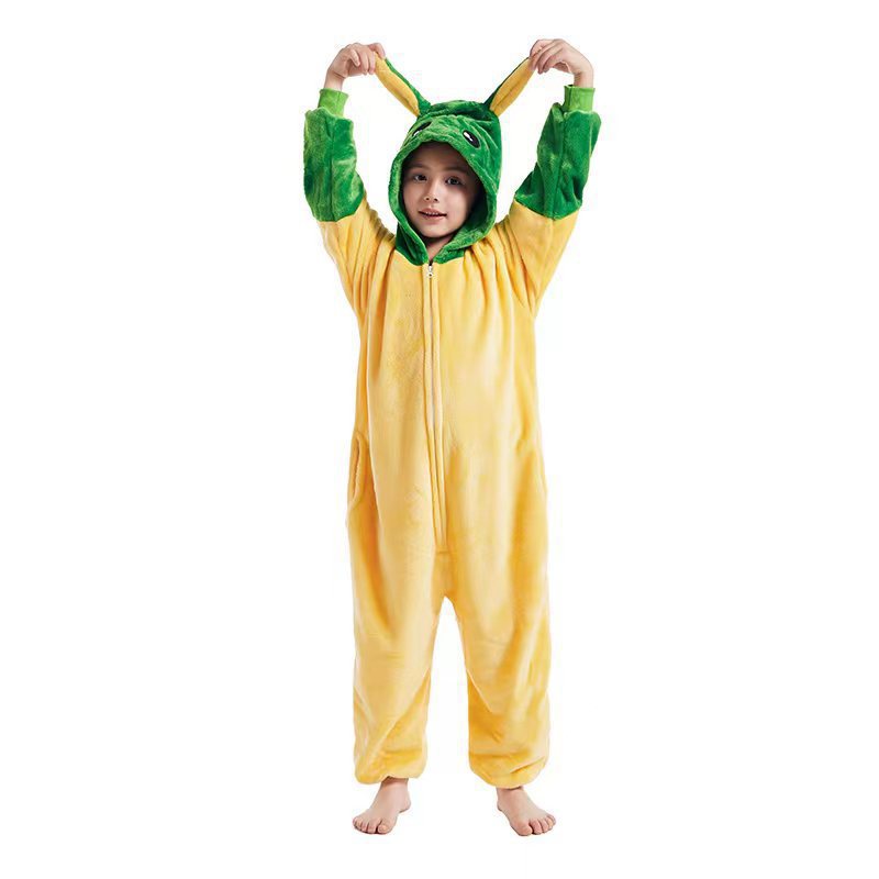 Kids Cartoon Animal Onesie Pajamas - Colorful Cat Design