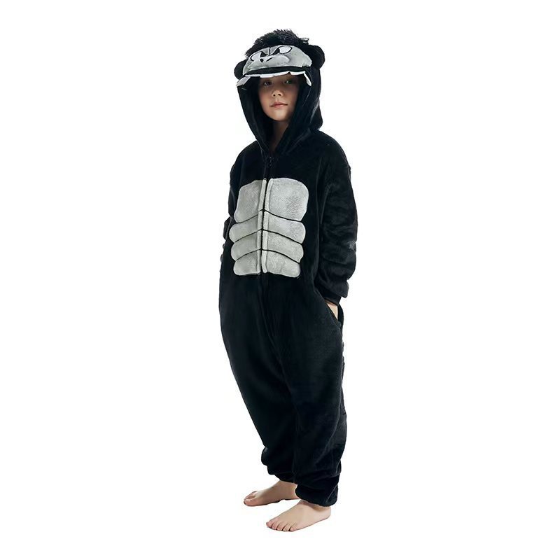 Kids Cartoon Animal Onesie Pajamas - Tiger Design