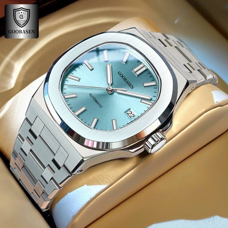 Luxury Automatic Watch Stainless Steel Date Mens Silver Dial Premium Classic