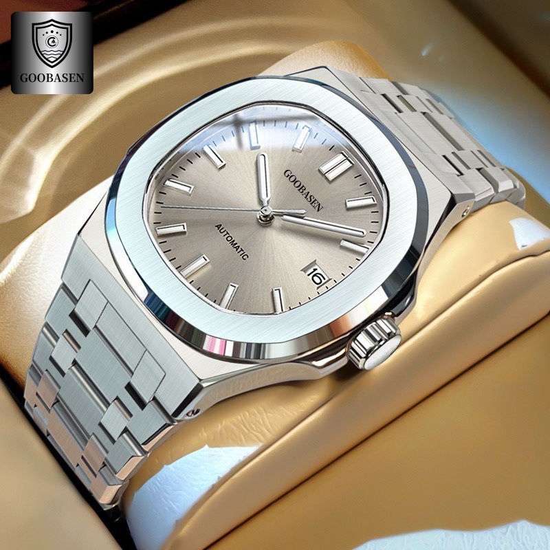 Luxury Automatic Watch Stainless Steel Date Mens Silver Dial Premium Classic