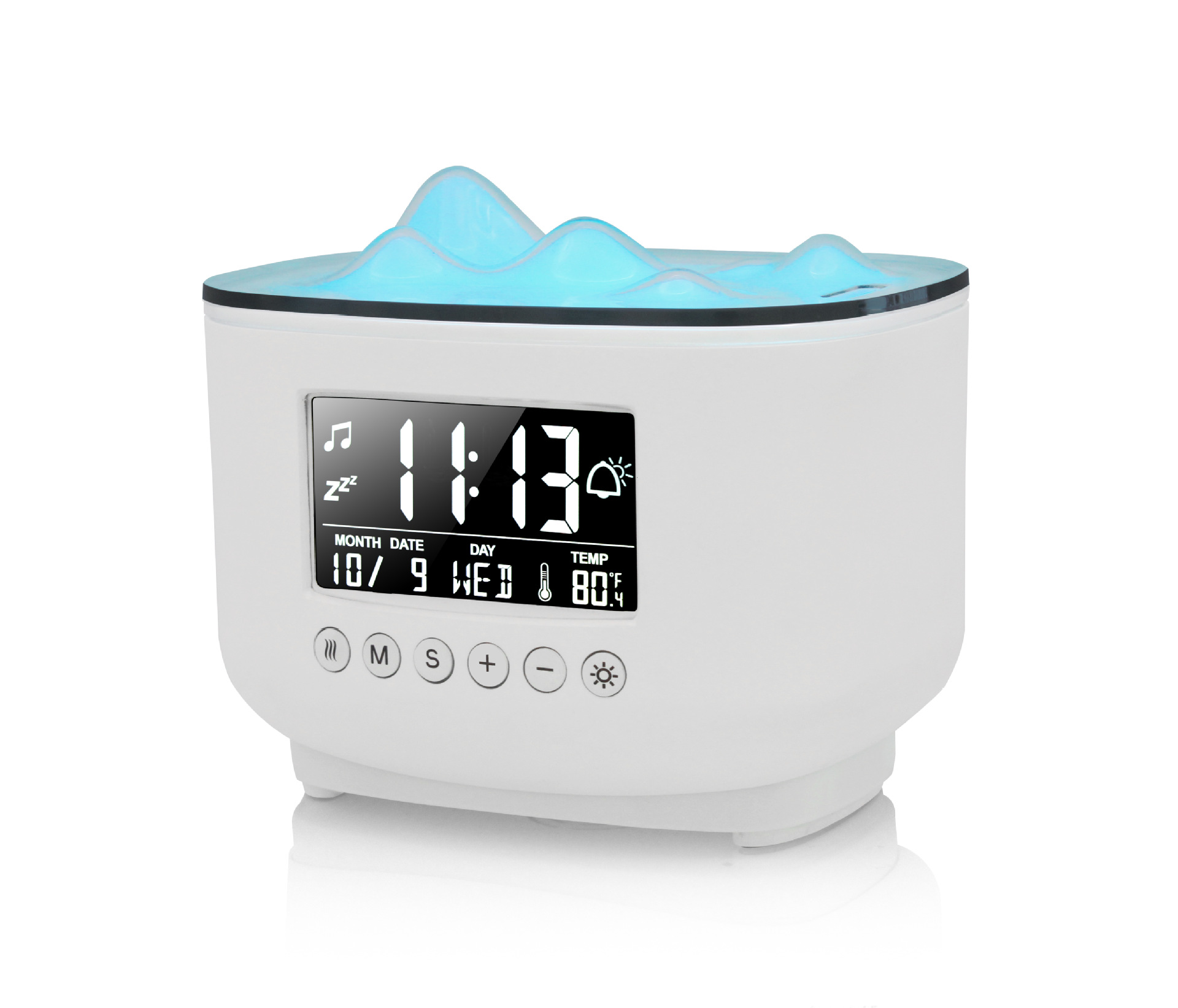 Multifunctional Aromatherapy Humidifier with Clock LED Mist Diffuser Home