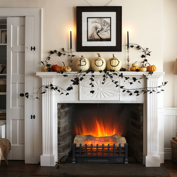 20 英寸电壁炉 3D 壁炉插件，独立式壁炉加热器，适用于室内-25