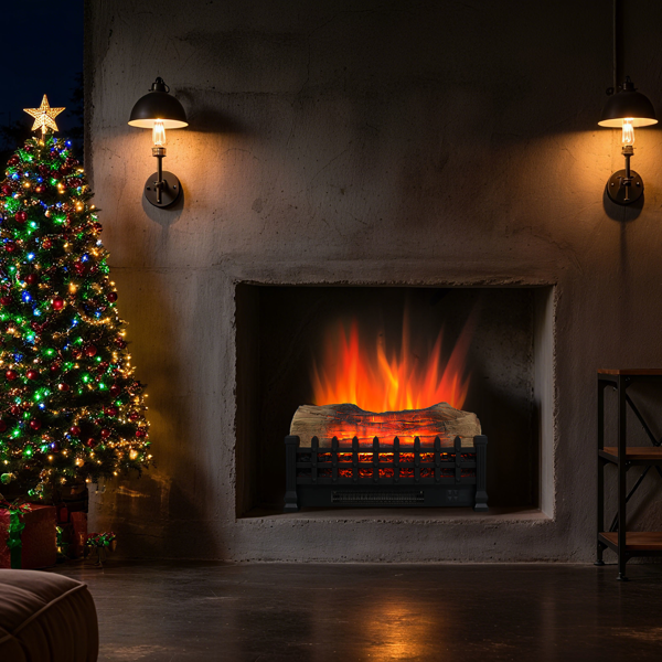 20 英寸电壁炉 3D 壁炉插件，独立式壁炉加热器，适用于室内-24
