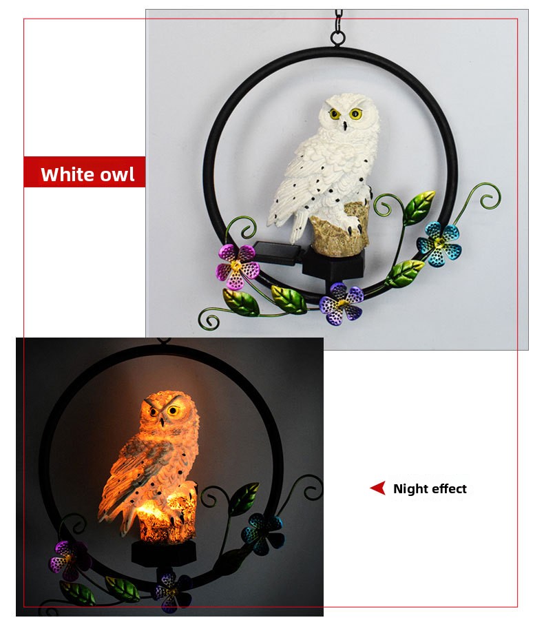 Solar Owl LED Garden Light - Garden Display
