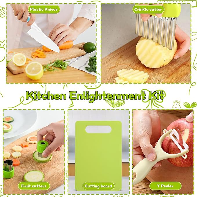Fruit Cutting Teaching Set - Safe Plastic Knives