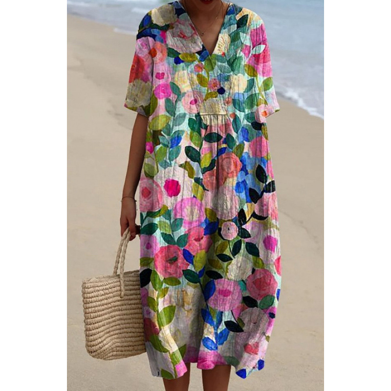 Loose Printing Long dress