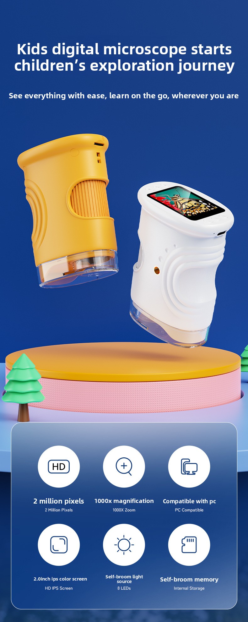 Children's Digital Microscope - White