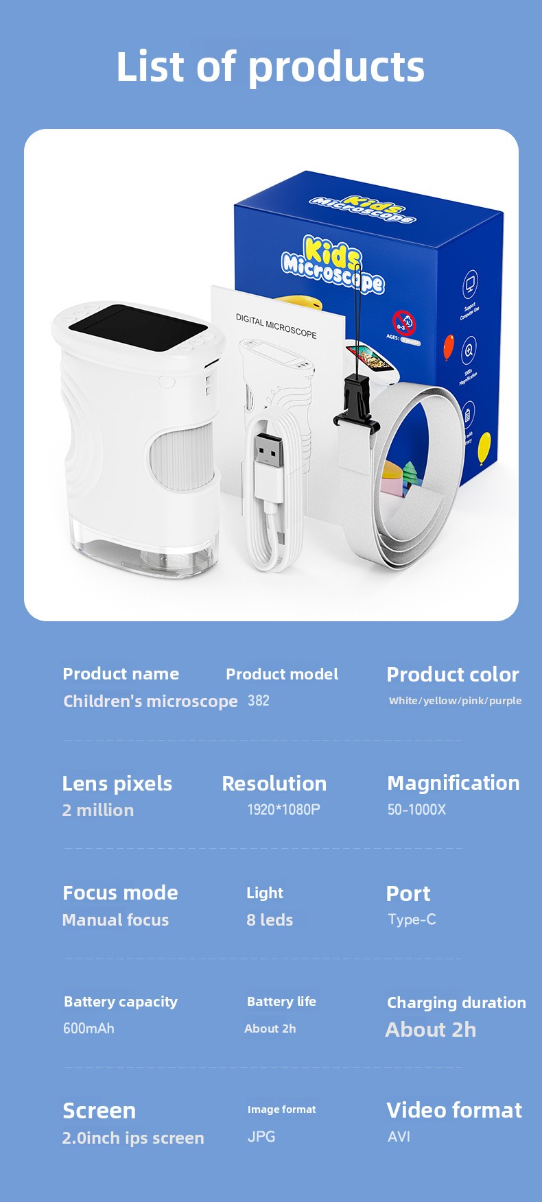 Children's Digital Microscope - Complete Set