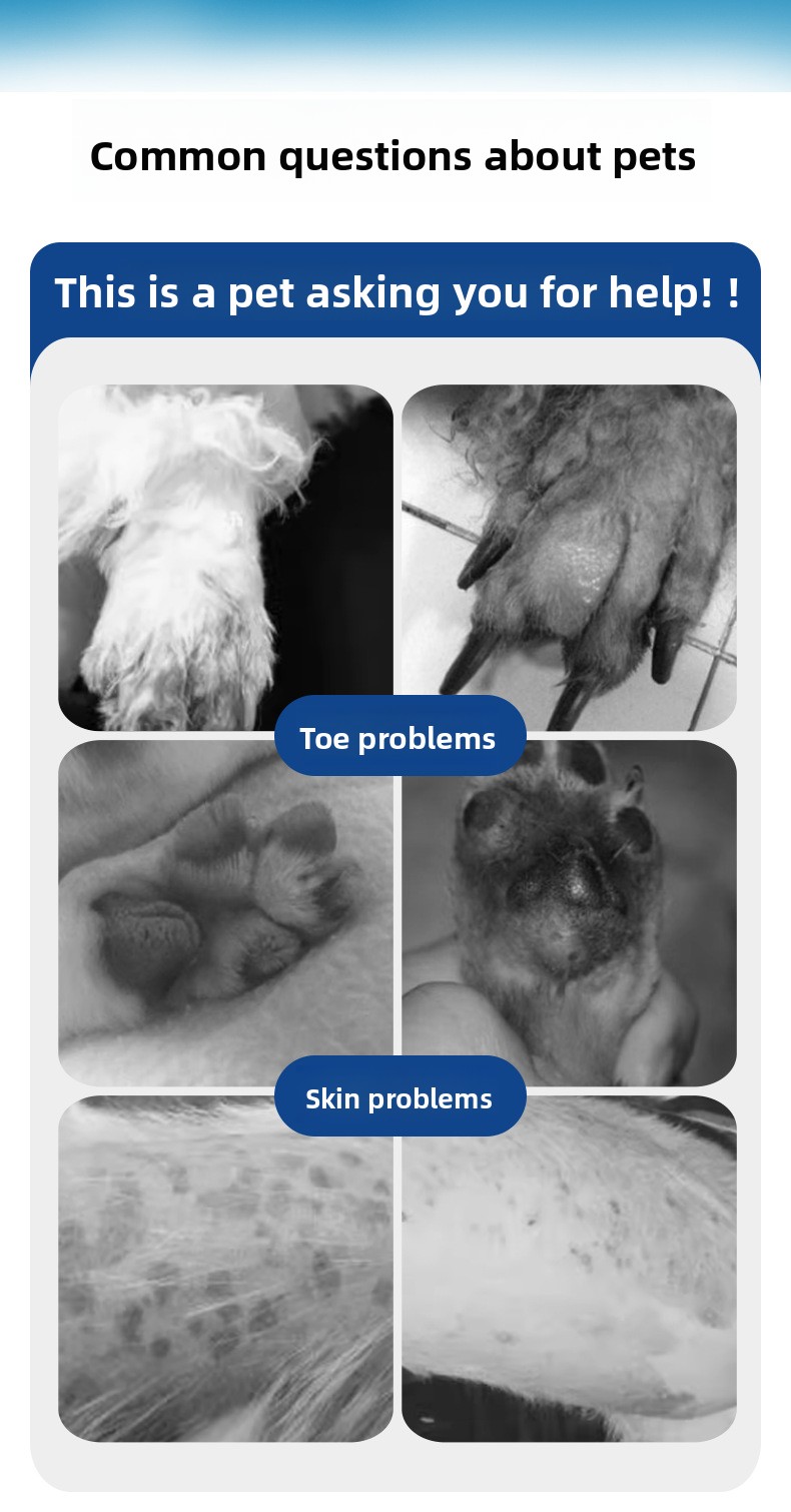 Antibacterial spray for dog and cat paws