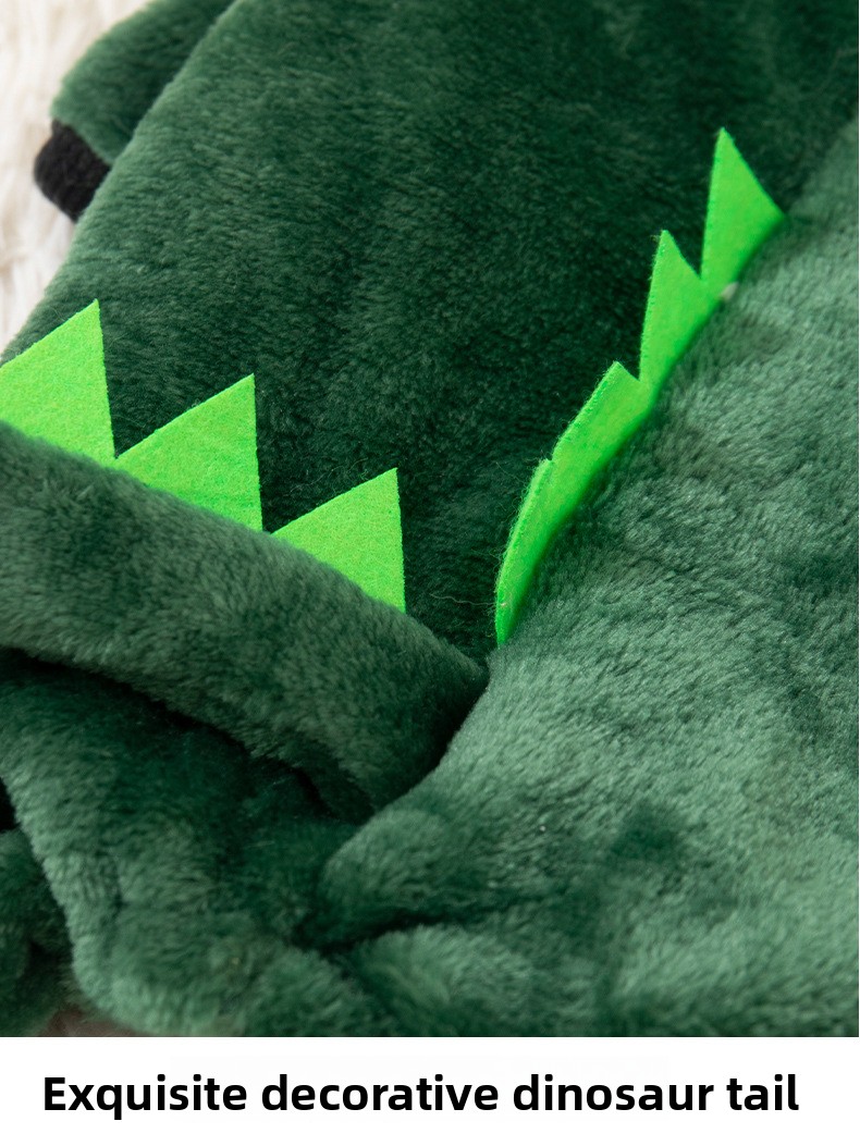 Disfraz afelpado de dinosaurio para gatos | GATOKOOL