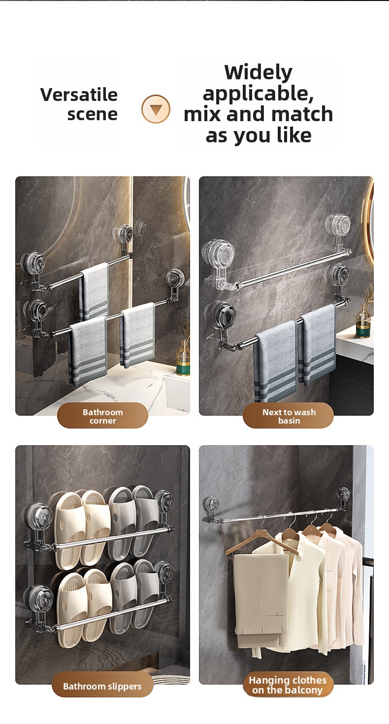 Stainless Steel Towel Rack - Space Saving