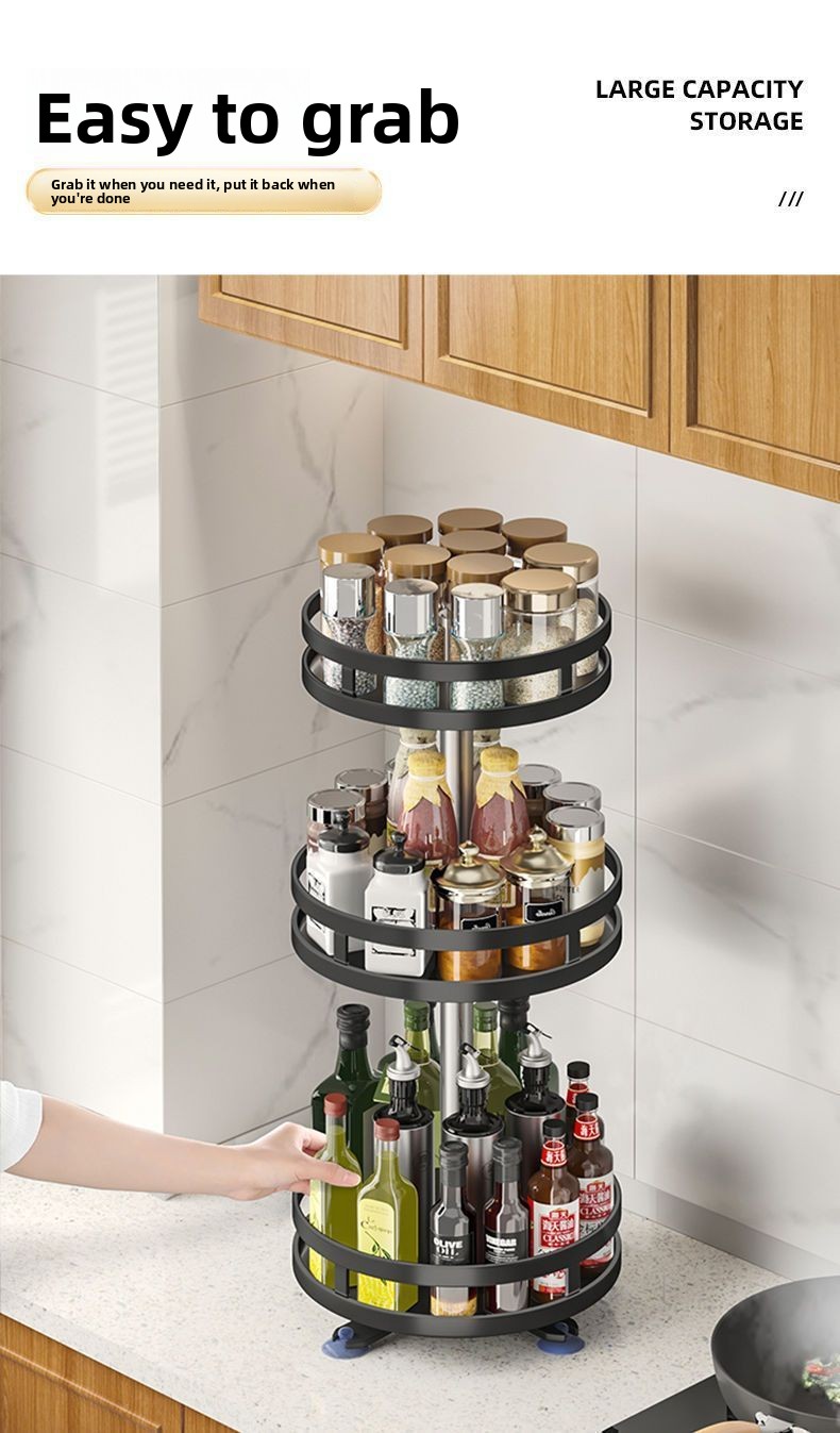 Rotating Seasoning Rack - Space Saving