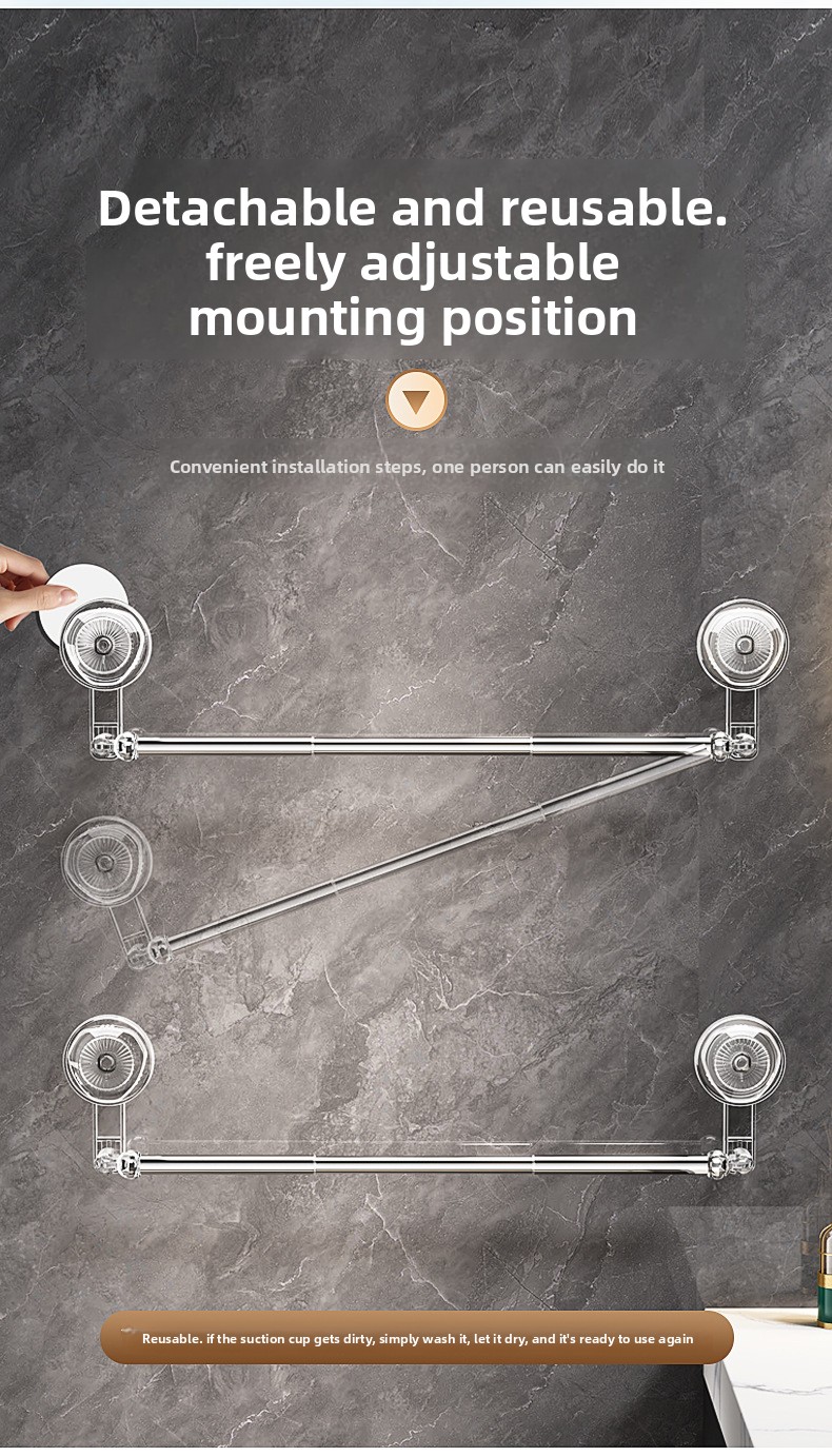 Stainless Steel Towel Rack - Telescopic 30-60cm