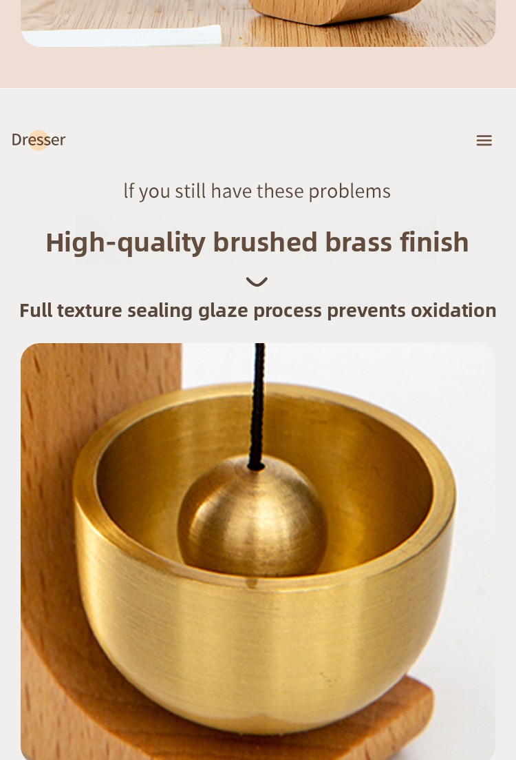 Japanese-Style Copper Doorbell - Handcrafted Design