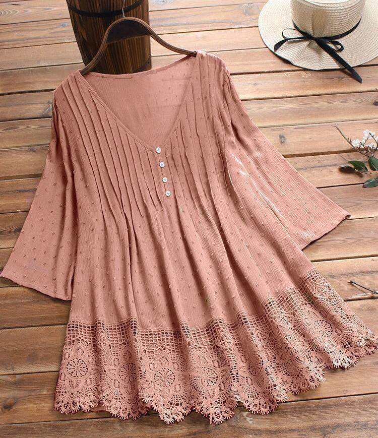 Plus Size Summer Shirt Dress - Back View