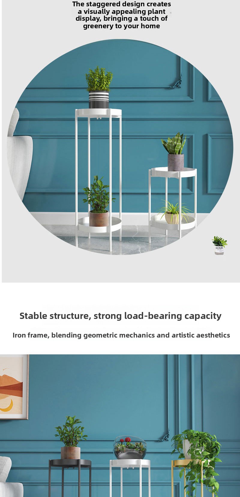 Metal Flower Stand - Multi-tier Design