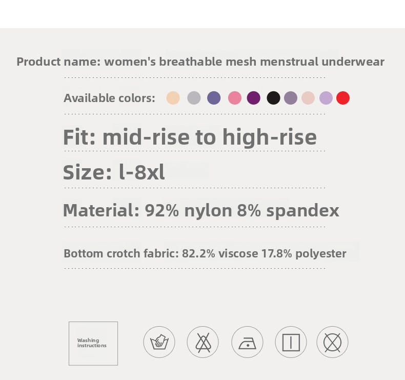 High Waist Leak Proof Underwear - Red