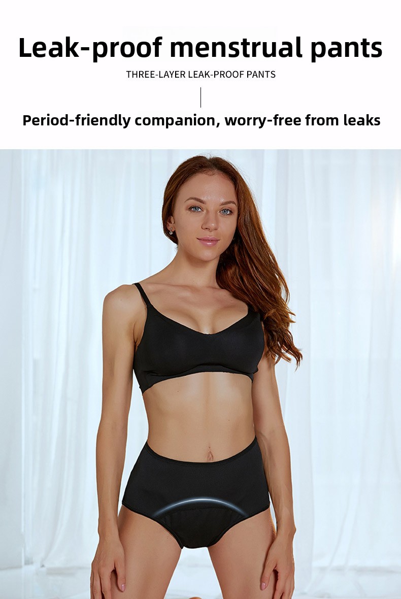 High Waist Leak Proof Underwear - Black