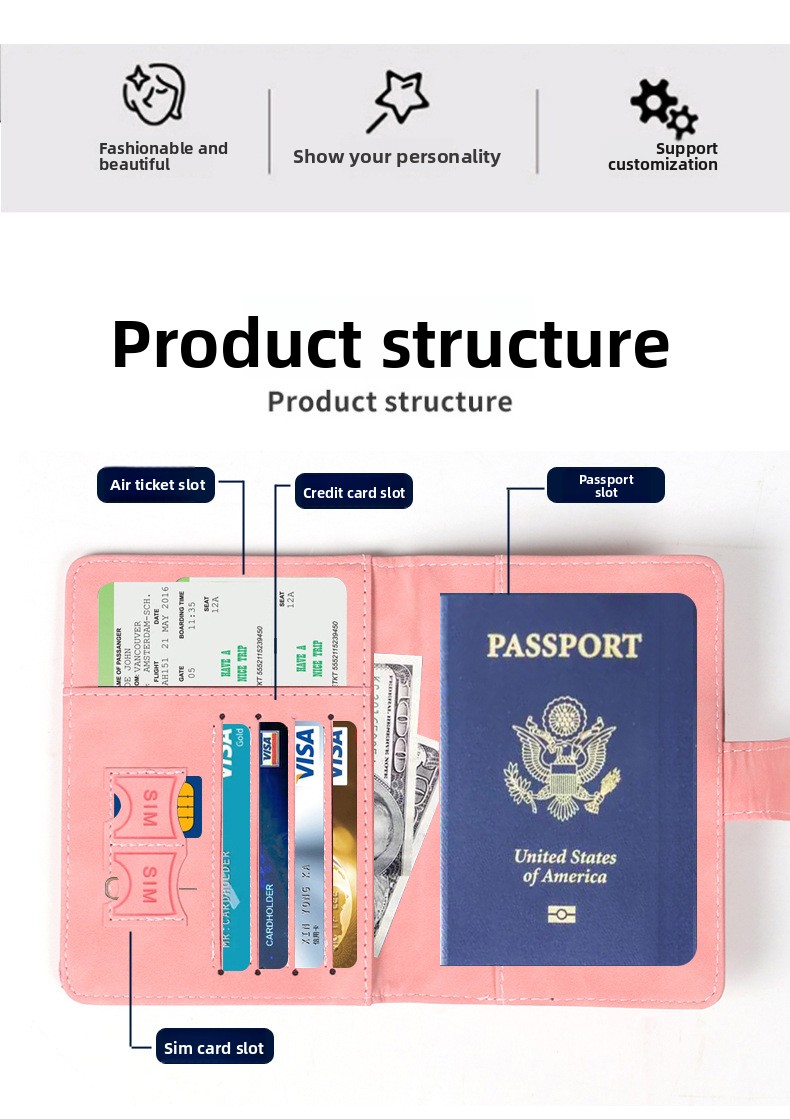 RFID Passport Holder - Black