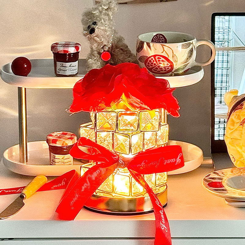 LED Rose Table Lamp - USB Cable Included