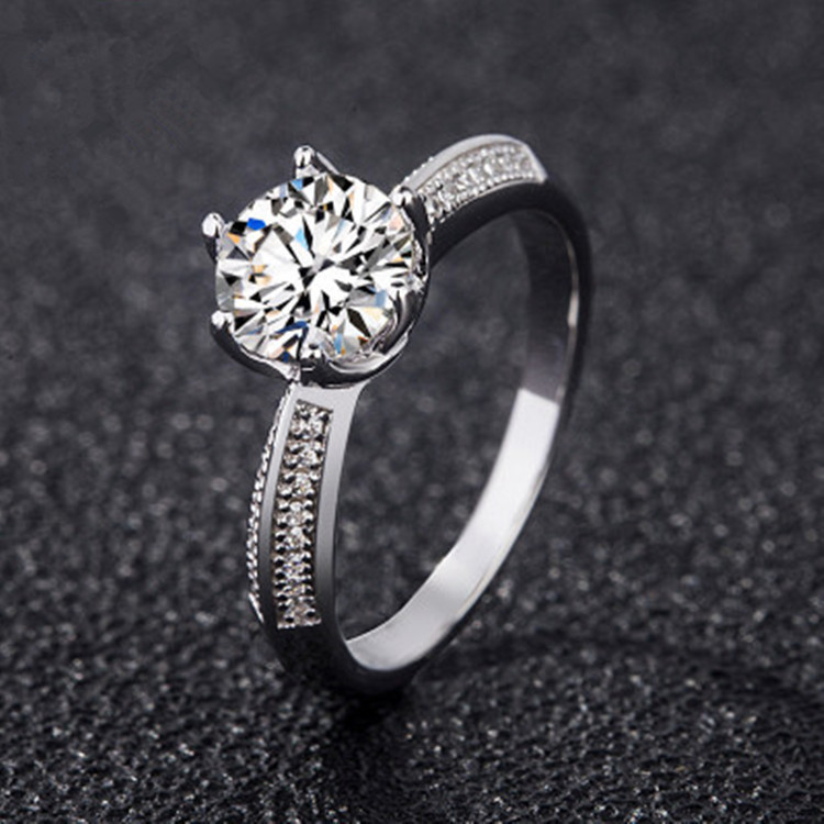 Diamond Simulant Ring - Adjustable Opening