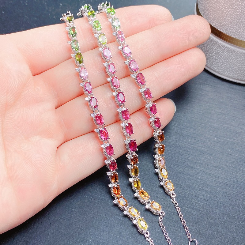 Natural Tourmaline Bracelet - Adjustable Clasp