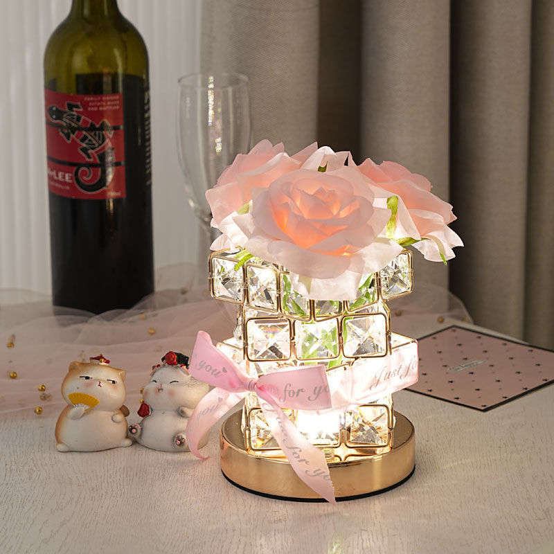 LED Rose Table Lamp - Red Rose