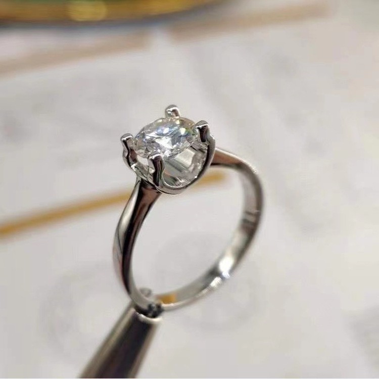 Diamond Simulant Ring - Six-Prong Setting