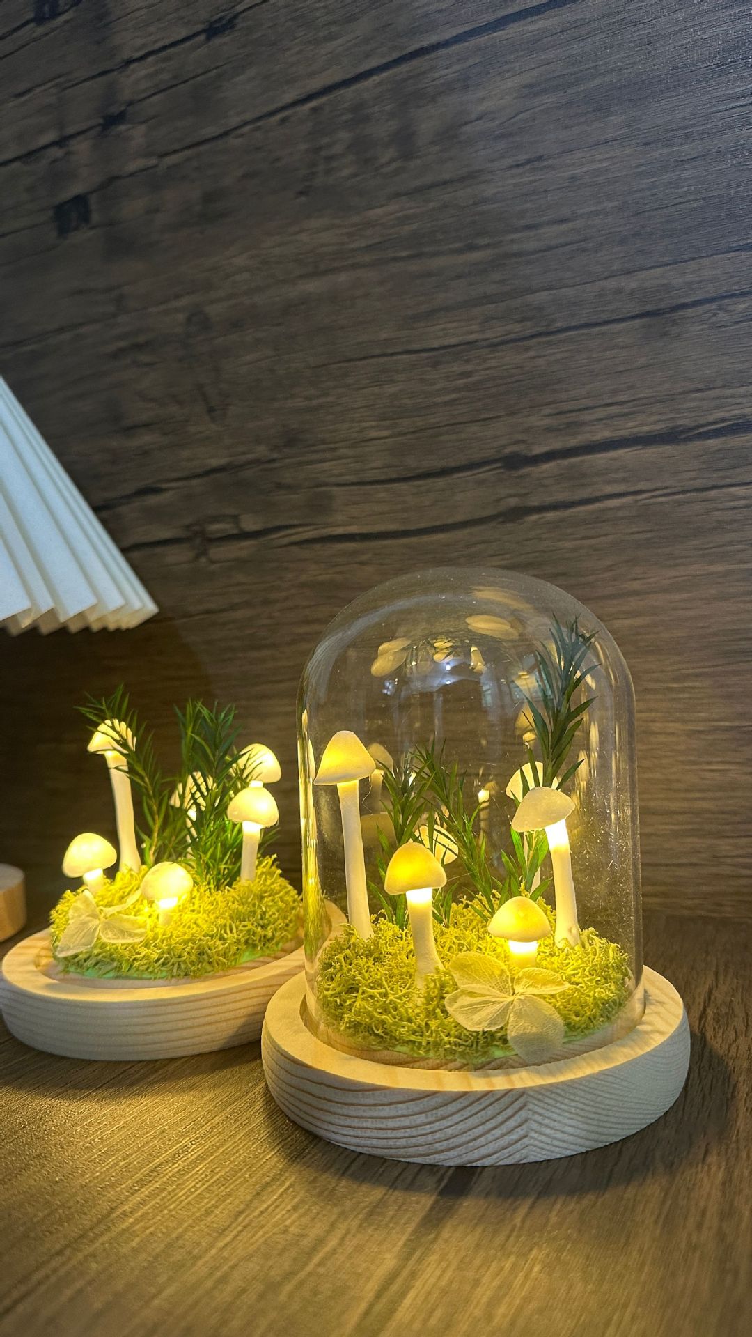 DIY Mushroom LED Night Light - Glass Dome