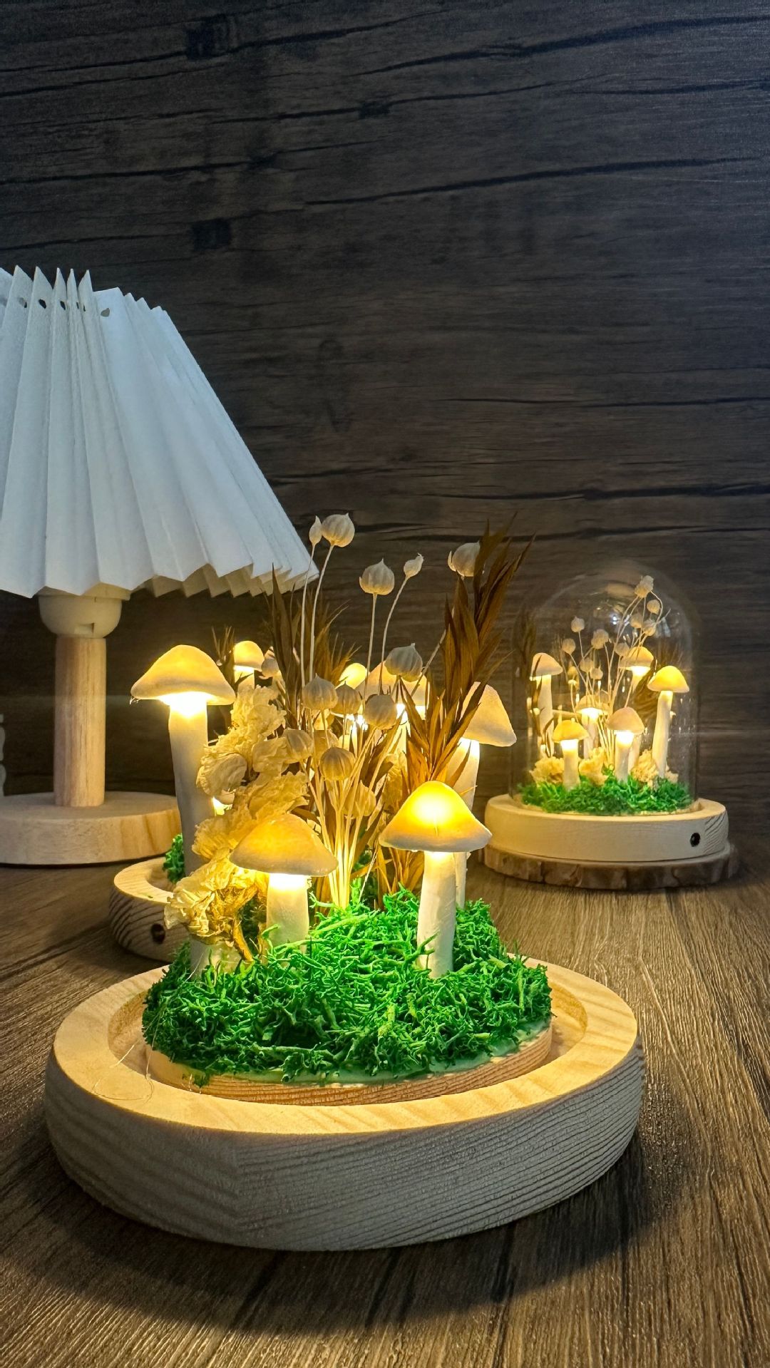 DIY Mushroom LED Night Light - Decorative Plants