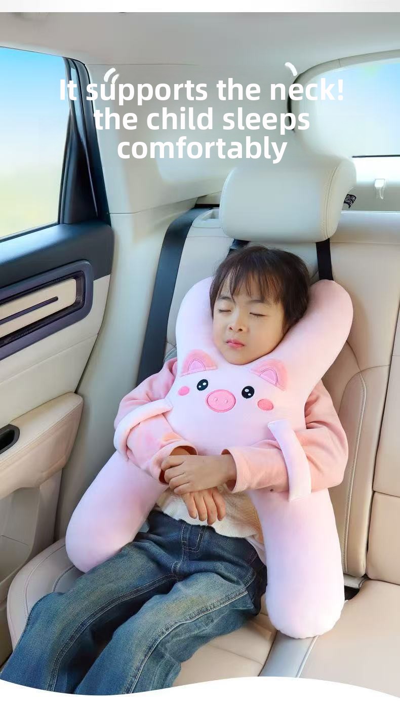 Animal Shaped Car Pillow - Purple Rabbit