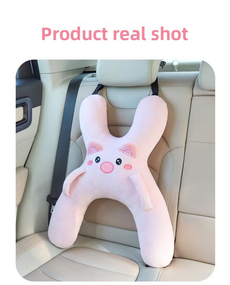 Animal Shaped Car Pillow - Plush Material