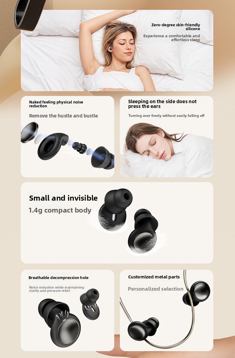 Noise Reduction Sleep Earplugs - White