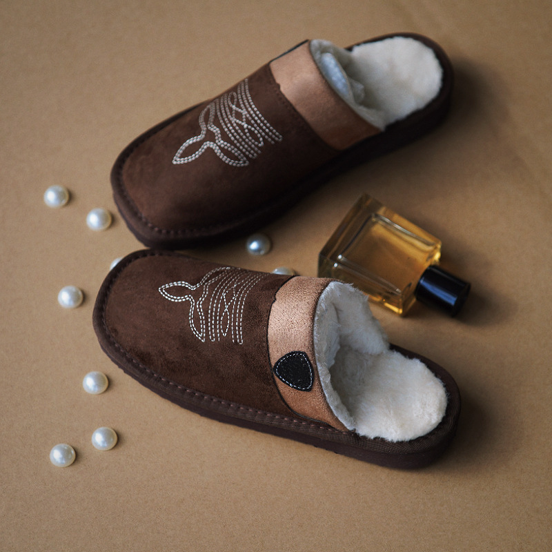Women's Winter Closed-Toe Slippers – Side View