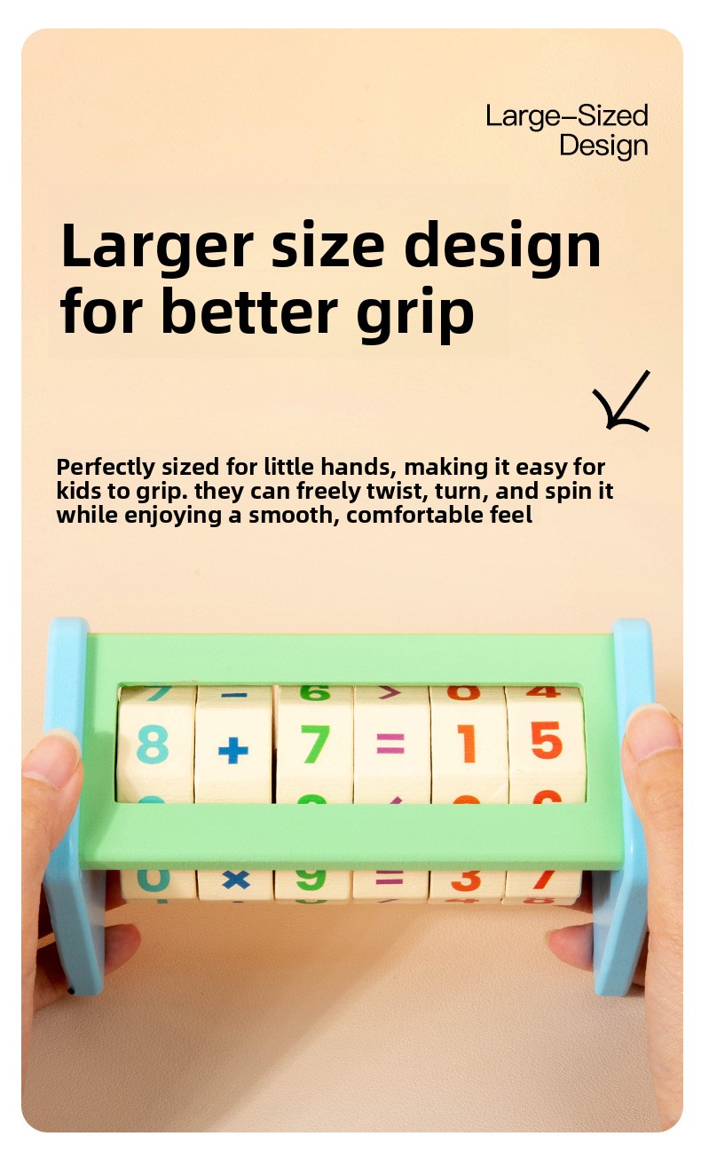 Wooden Math Cube for Kids – Hands-On Arithmetic Learning Toy – supplier image 7