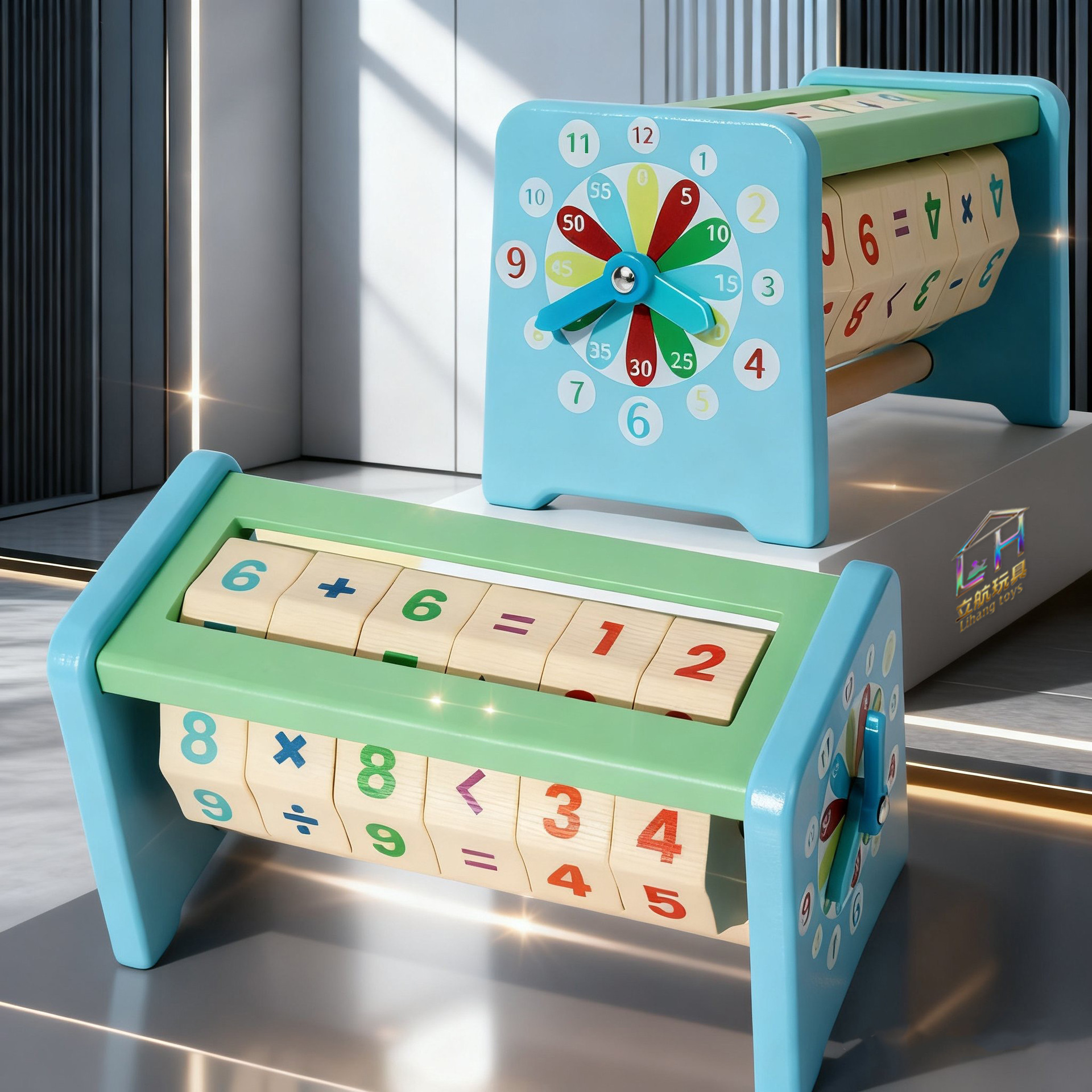 Wooden Math Cube for Kids – Hands-On Arithmetic Learning Toy – supplier image 1