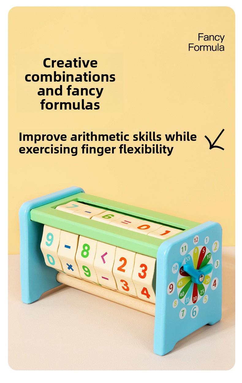 Wooden Math Cube for Kids – Hands-On Arithmetic Learning Toy – supplier image 9