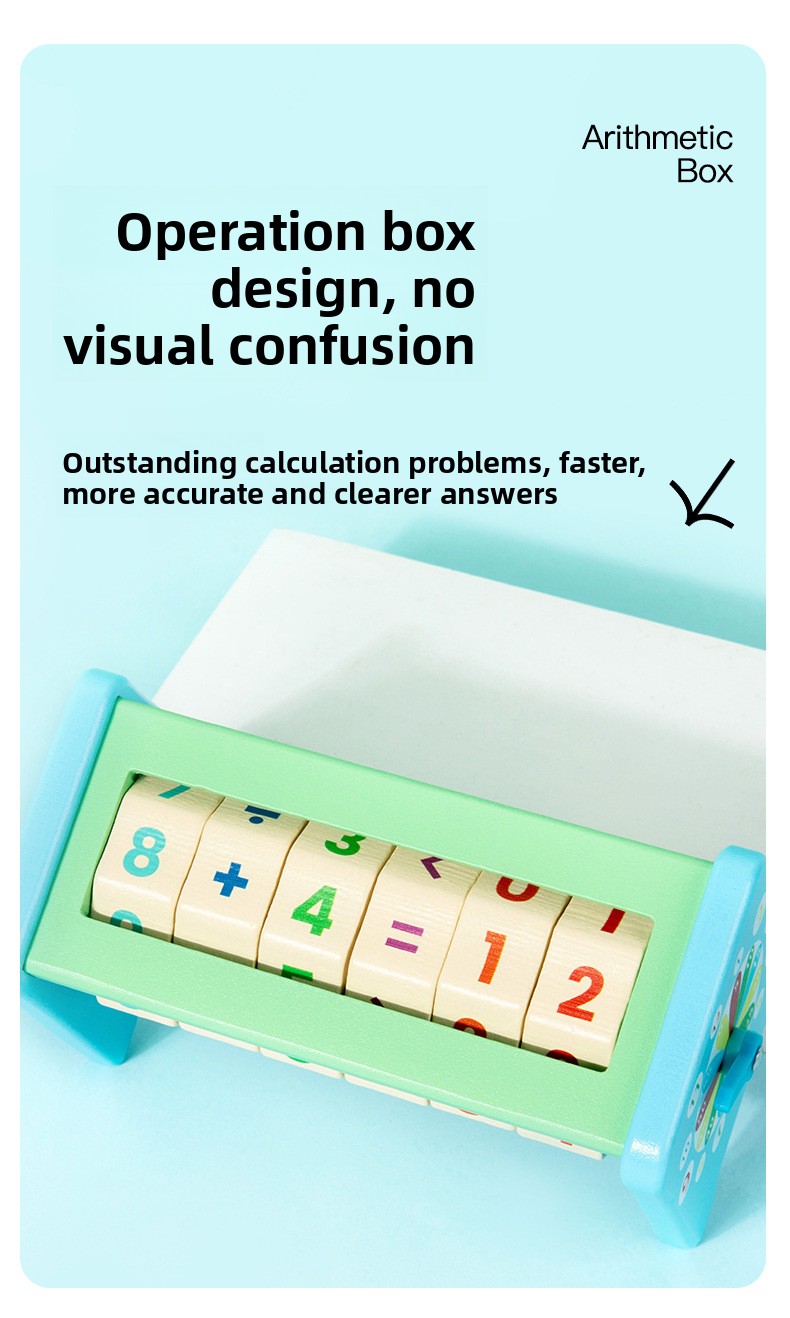 Wooden Math Cube for Kids – Hands-On Arithmetic Learning Toy – supplier image 6