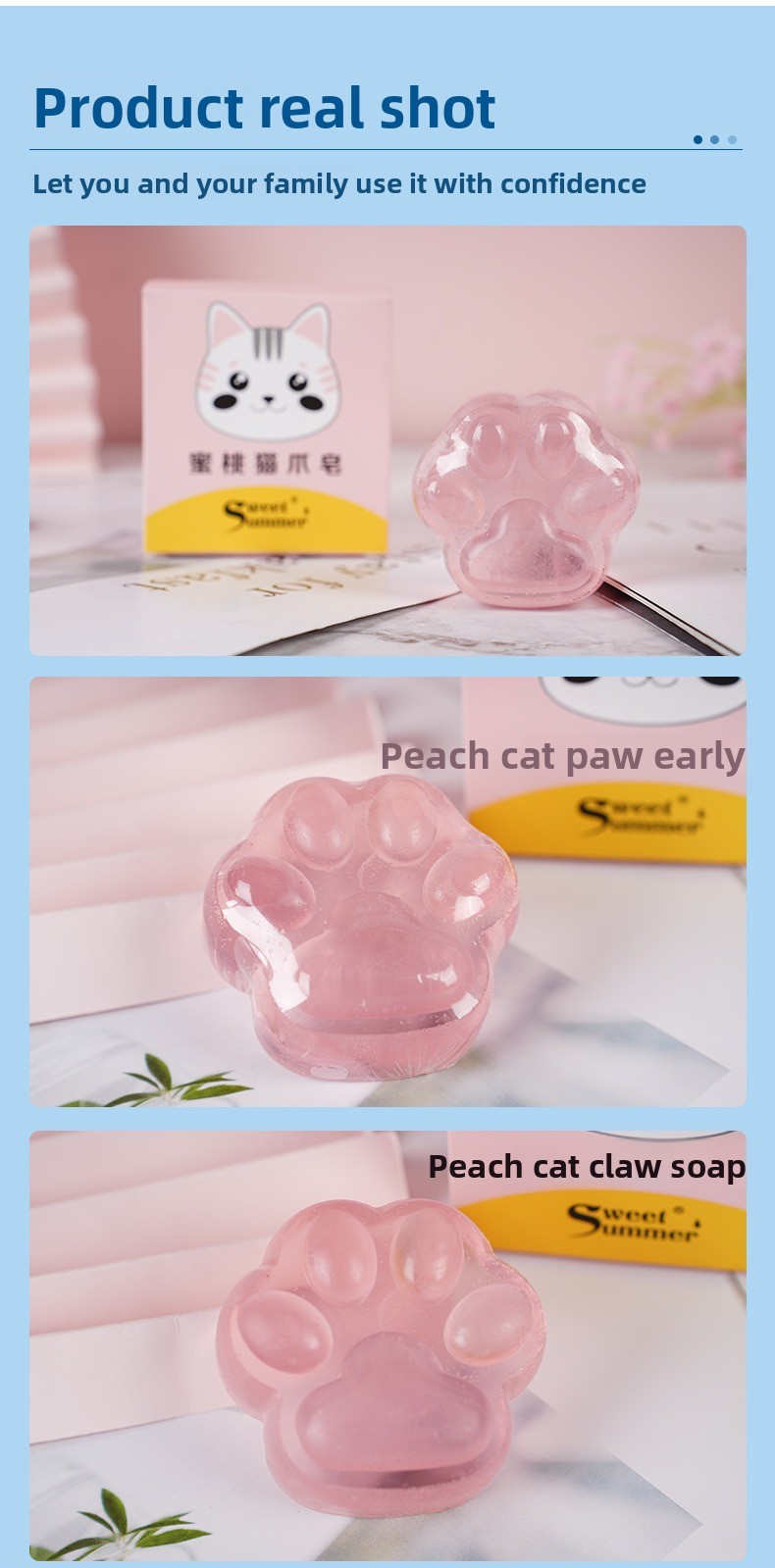 Jabón con forma de patita de gato | GATOKOOL