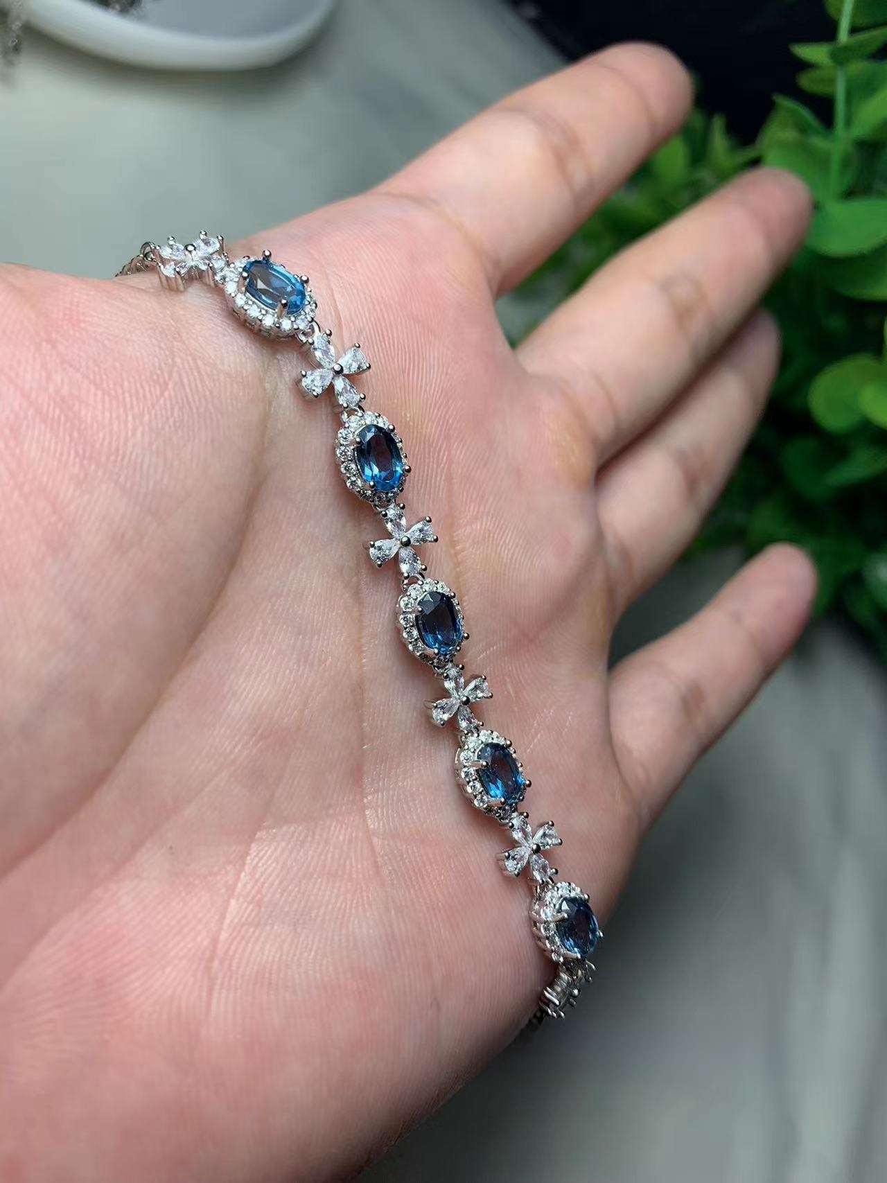 Women's Swiss Blue Topaz Bracelet – View 6
