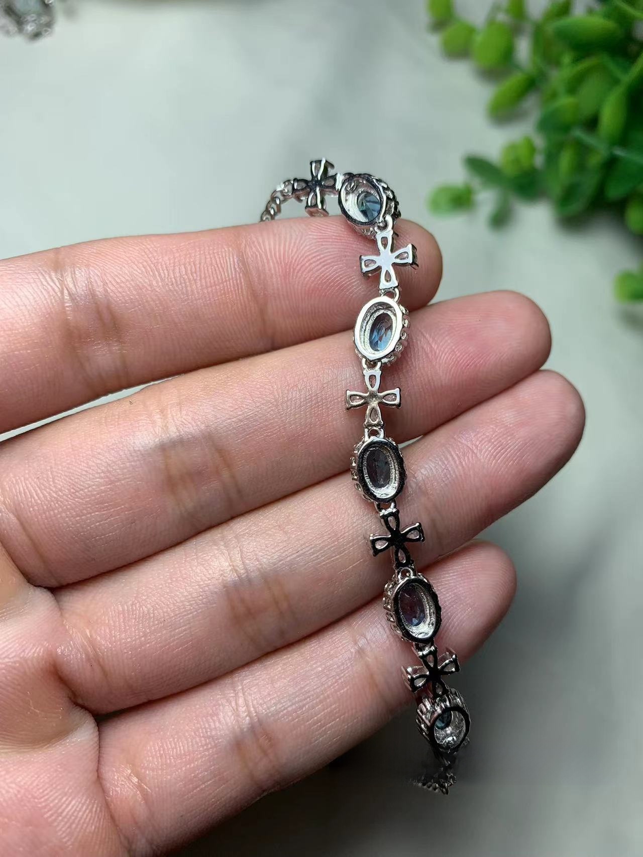 Women's Swiss Blue Topaz Bracelet – View 7