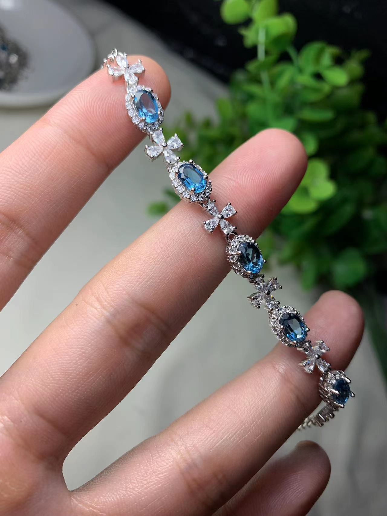 Women's Swiss Blue Topaz Bracelet – View 1