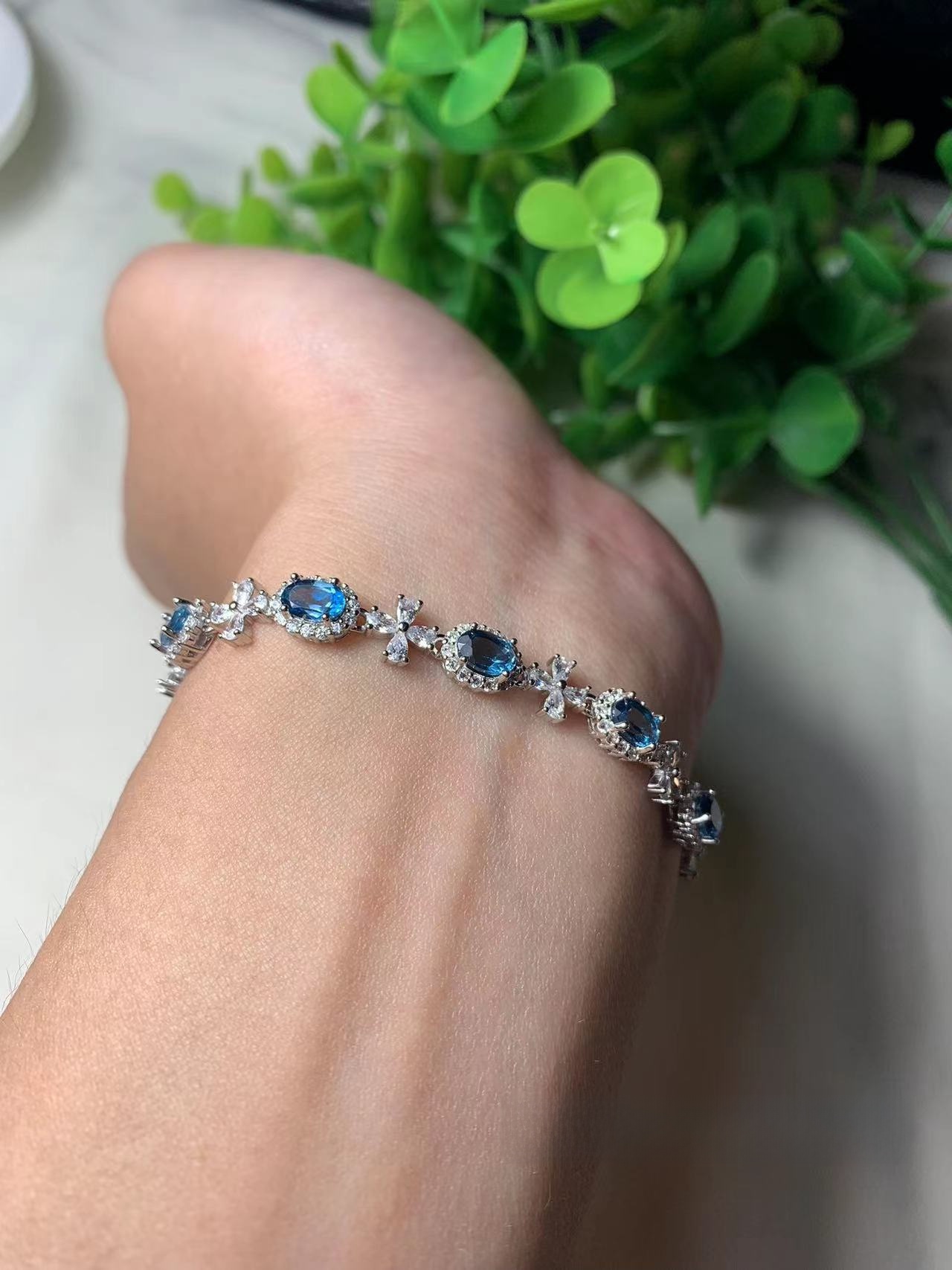 Women's Swiss Blue Topaz Bracelet – View 4