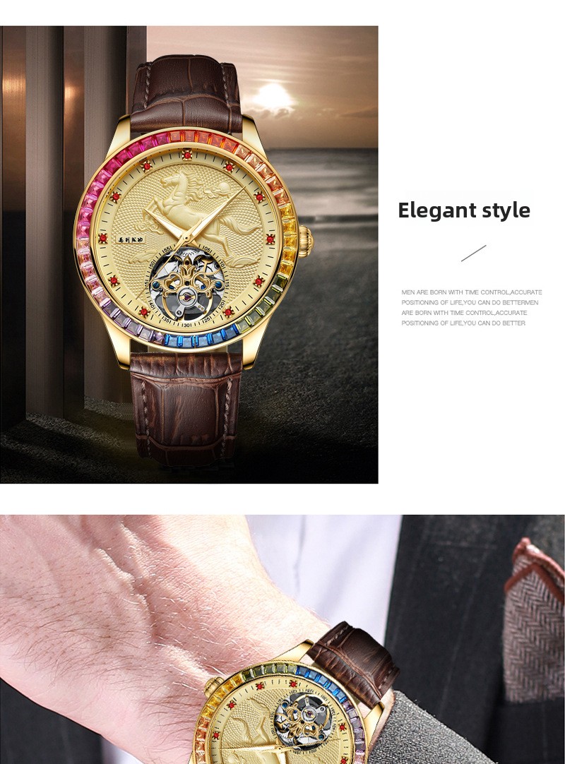 Men's Automatic Mechanical Watch Rose Gold