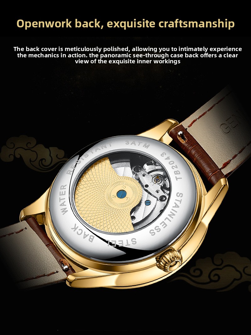 Men's Automatic Mechanical Watch Rose Gold
