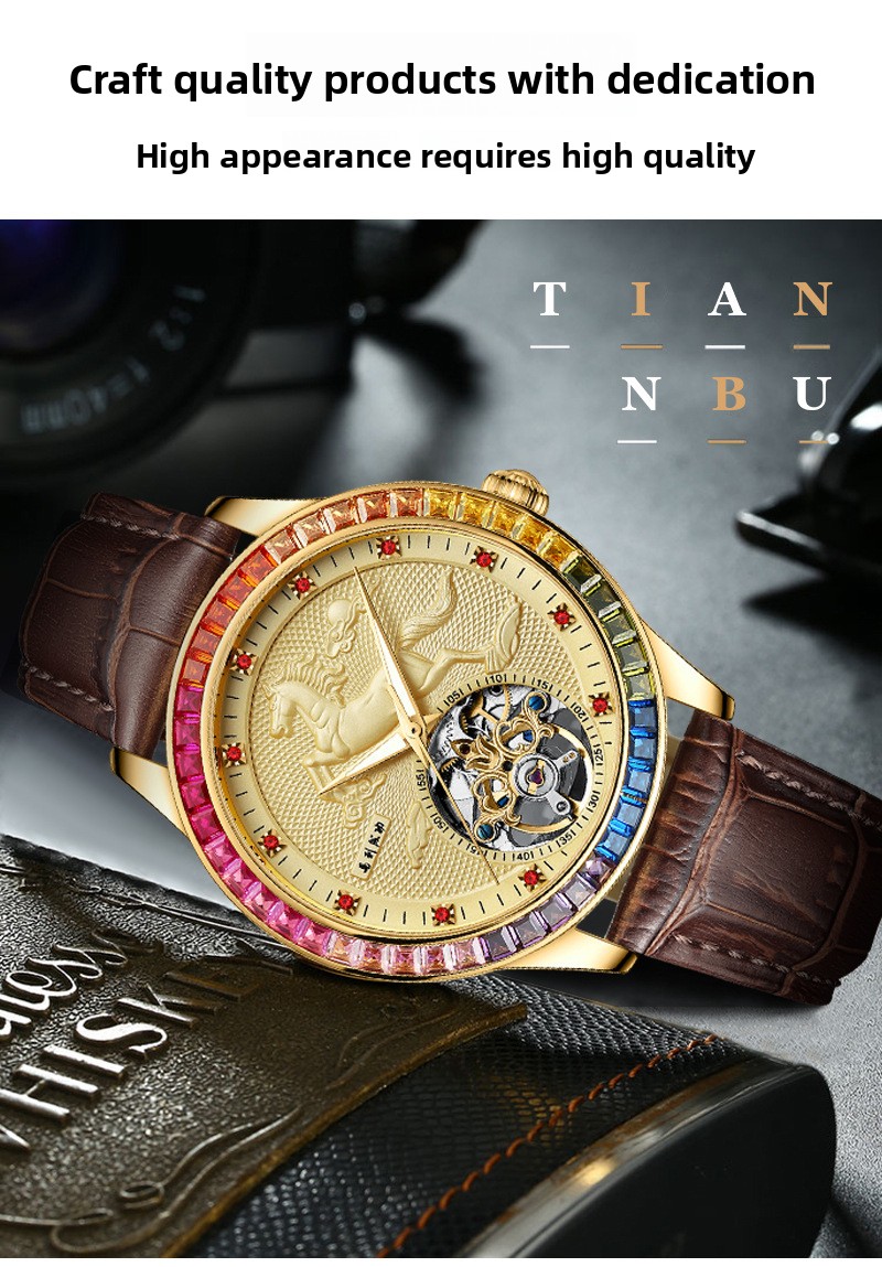 Men's Automatic Mechanical Watch Rose Gold