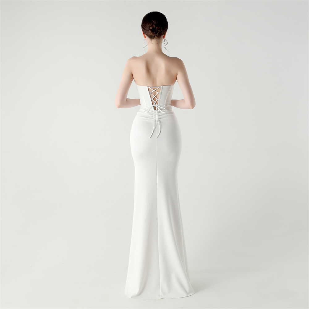 Women's Strapless Corset Evening Gown