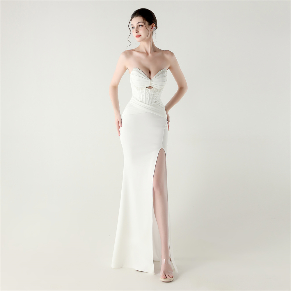 Women's Strapless Corset Evening Gown